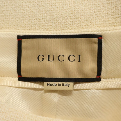 Gucci GG Skirt Ivory Black Wool — view 7
