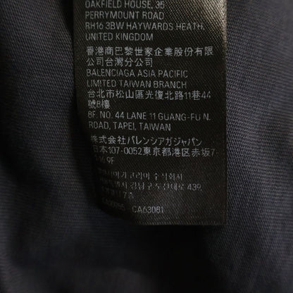 Balenciaga Tape Type T-Shirt Front Logo Print Short Sleeve Crew Neck Top Black — view 8