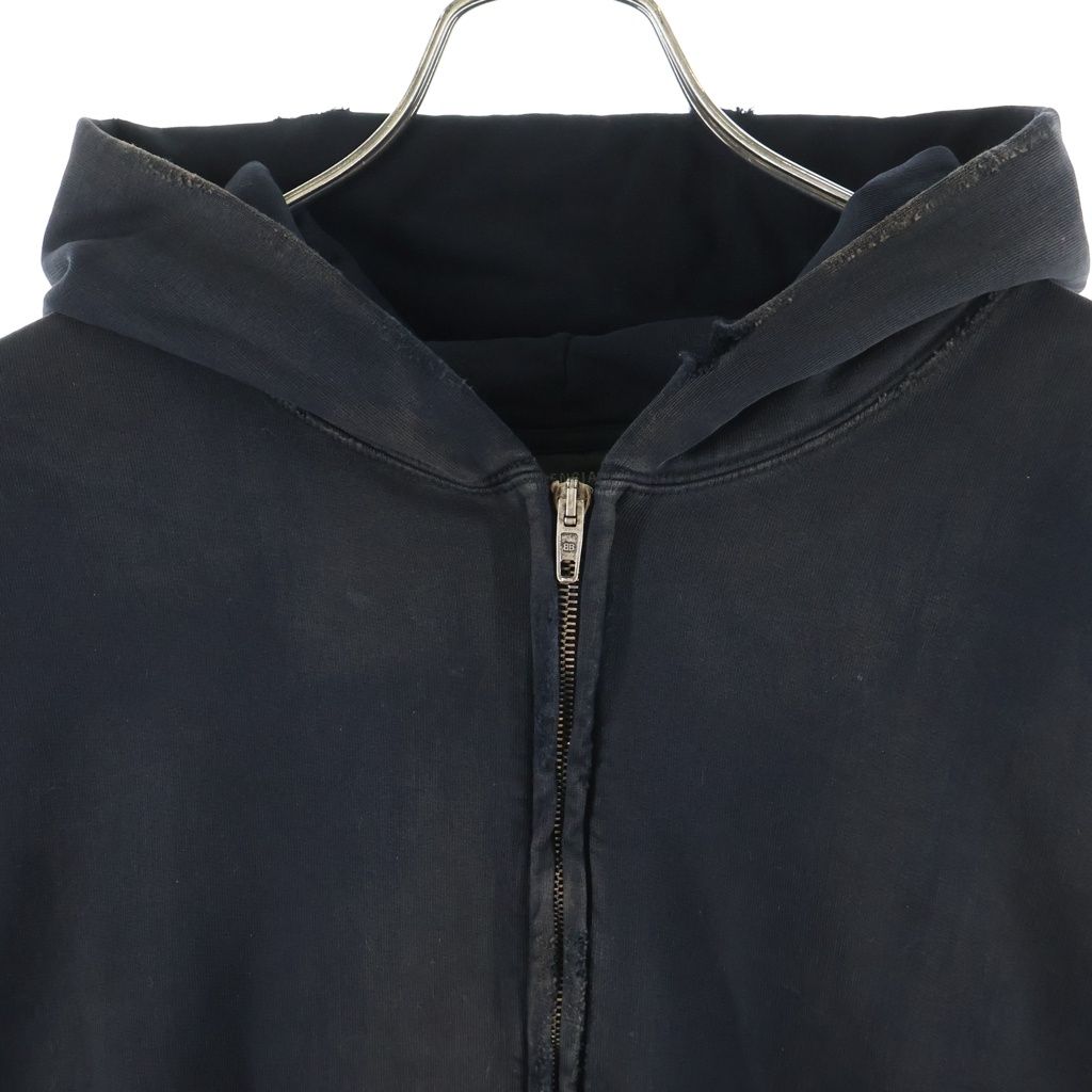 Balenciaga Logo Embroidery Hoodie Black — view 3