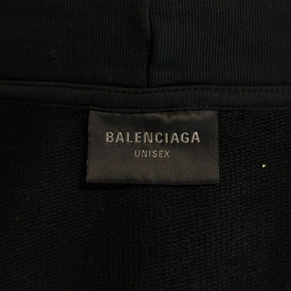 Balenciaga Logo Embroidery Hoodie Black — view 6