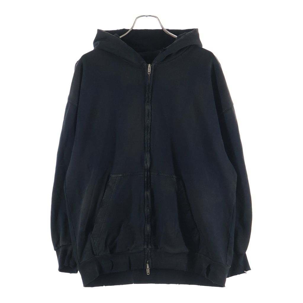 Balenciaga Logo Embroidery Hoodie Black