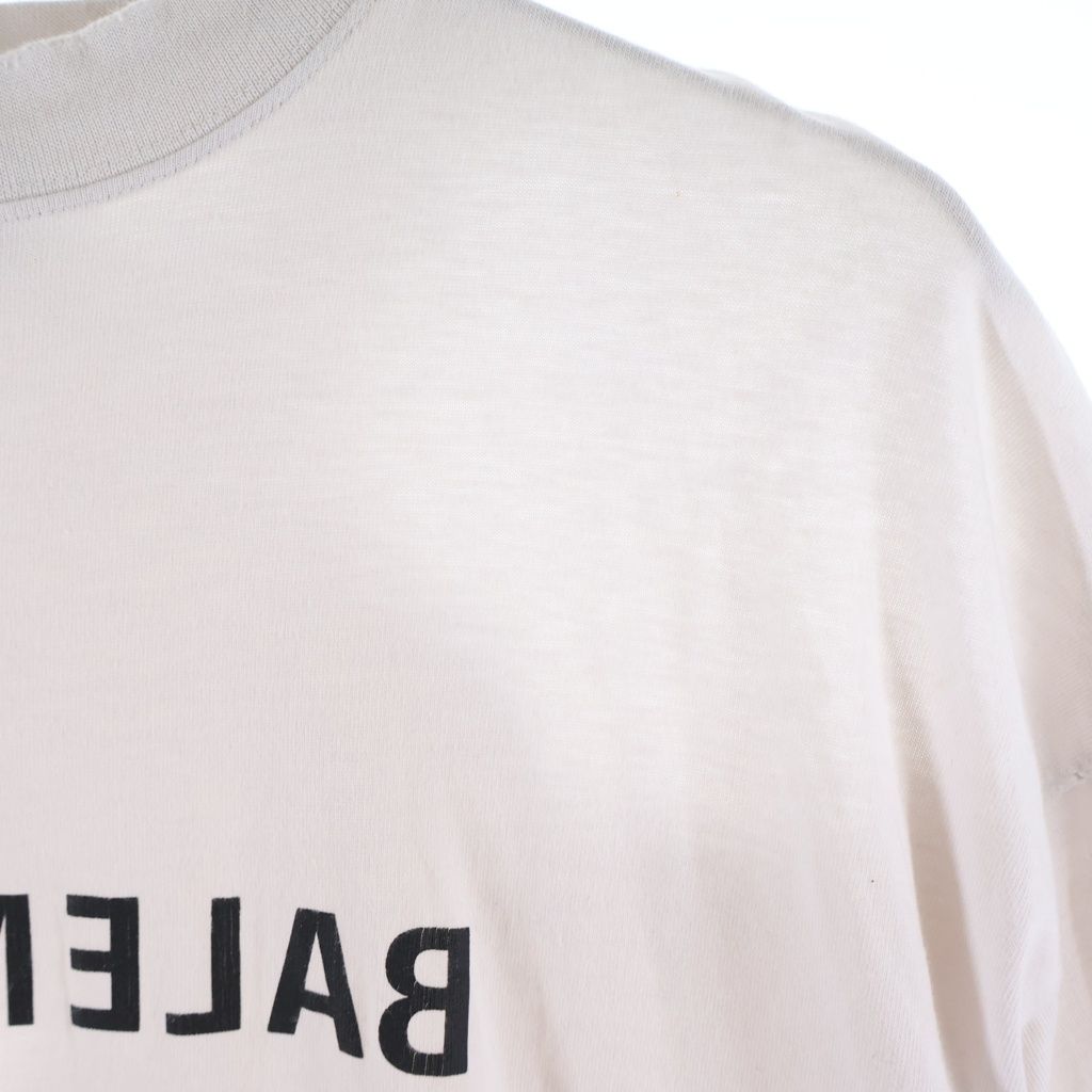 Balenciaga Mirror Logo Oversized T-Shirt Distressed Front Print Short Sleeve — view 4