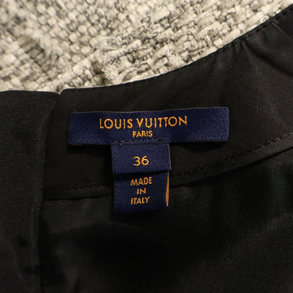 Louis Vuitton Dress Collarless Tweed Gray — view 6