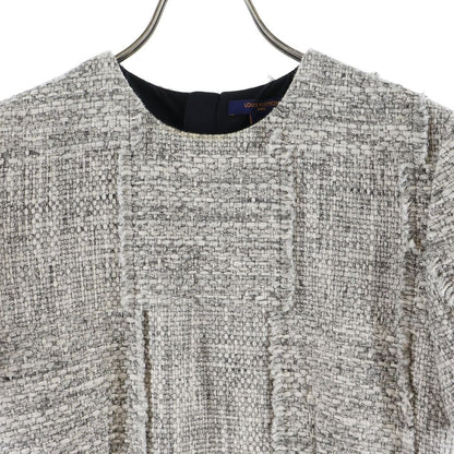 Louis Vuitton Dress Collarless Tweed Gray — view 3