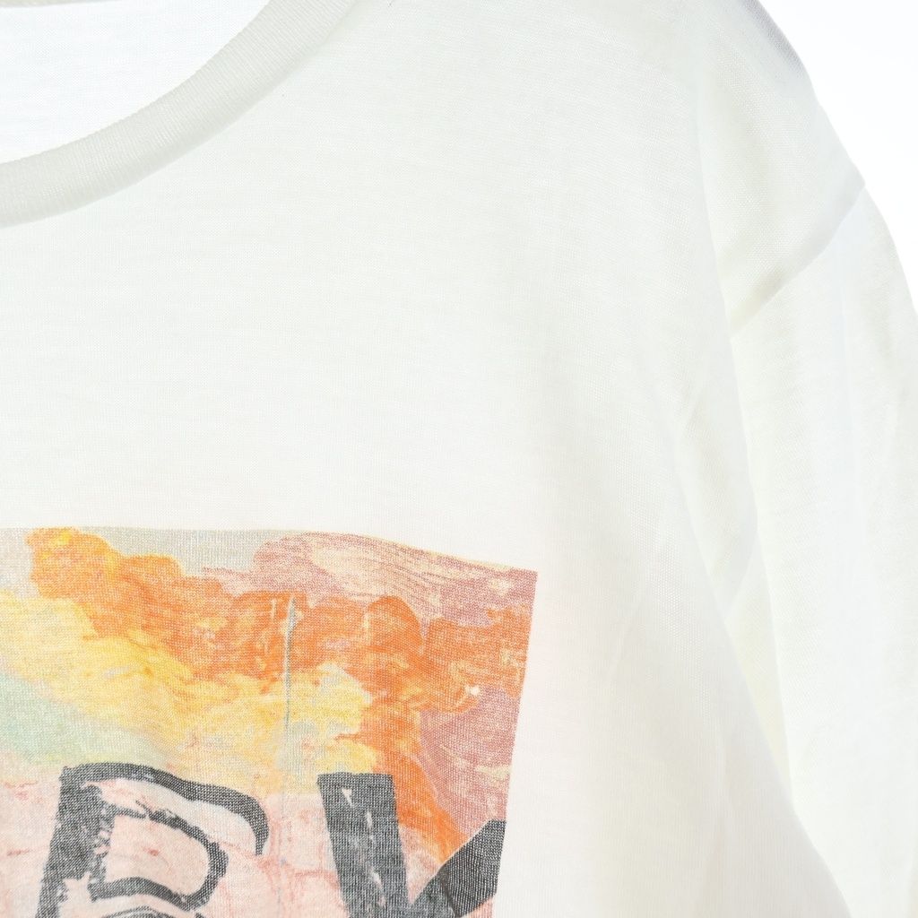 Saint Laurent Paris Hedi Era Baby Print Cotton Crew Neck Short Sleeve T-Shirt — view 4