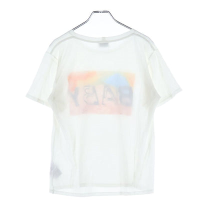 Saint Laurent Paris Hedi Era Baby Print Cotton Crew Neck Short Sleeve T-Shirt — view 2