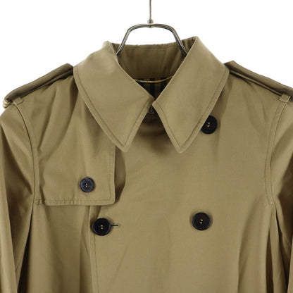 Saint Laurent Paris Hedi Era Lining Check Belted Trench Coat Brown — view 3