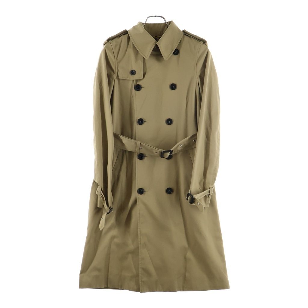 Saint Laurent Paris Hedi Era Lining Check Belted Trench Coat Brown