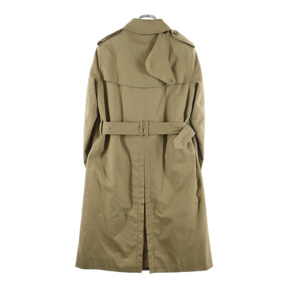 Saint Laurent Paris Hedi Era Lining Check Belted Trench Coat Brown — view 2