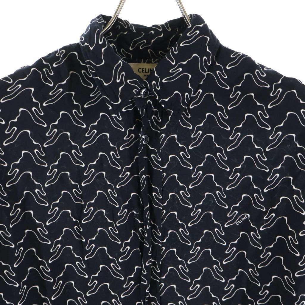 Celine Ghost Print Long Sleeve Shirt Black — view 3