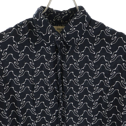 Celine Ghost Print Long Sleeve Shirt Black — view 3