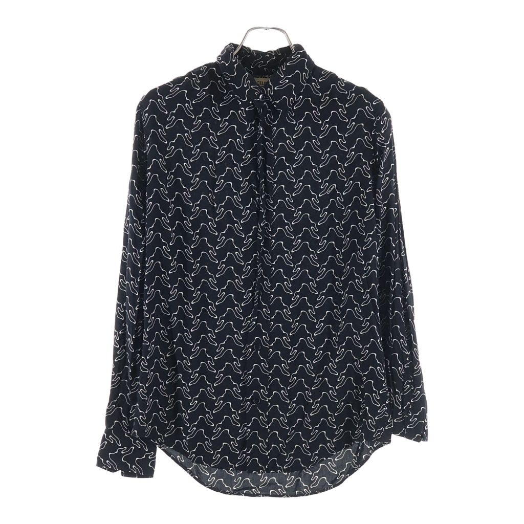 Celine Ghost Print Long Sleeve Shirt Black