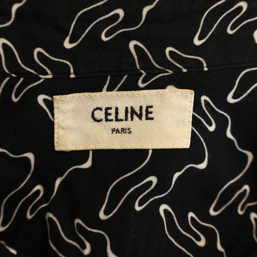 Celine Ghost Print Long Sleeve Shirt Black — view 7