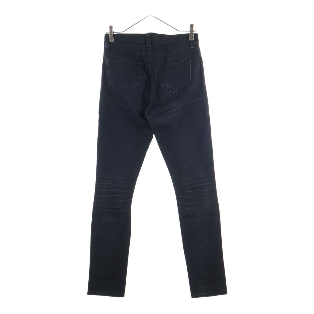 Saint Laurent Paris Hedi Era High Waist Zip Fly Skinny Denim Black Sk Hw — view 2