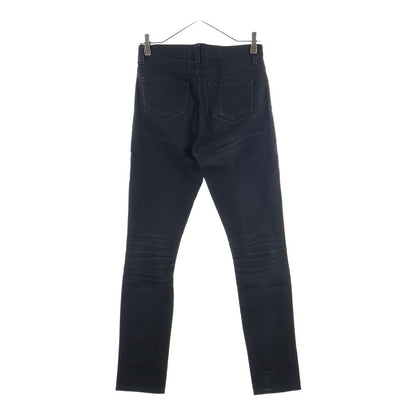 Saint Laurent Paris Hedi Era High Waist Zip Fly Skinny Denim Black Sk Hw — view 2