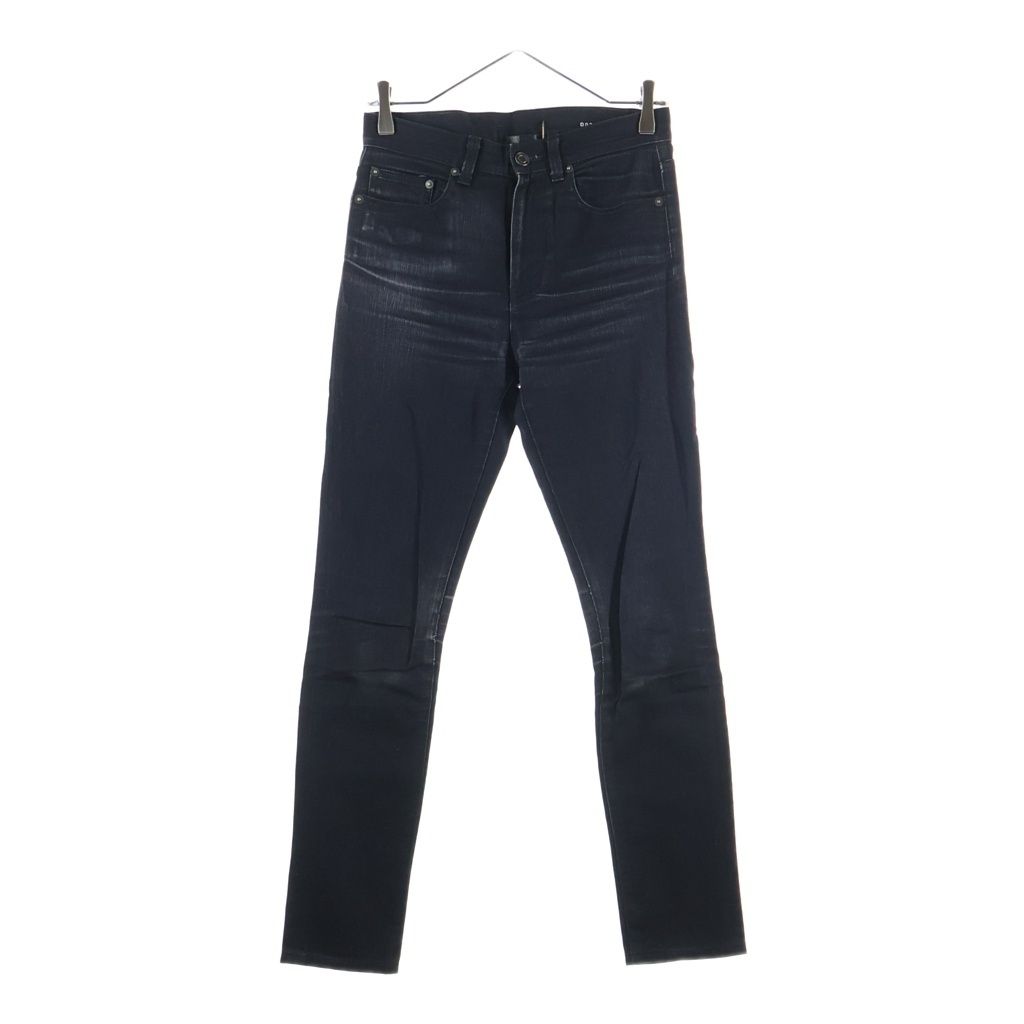 Saint Laurent Paris Hedi Era High Waist Zip Fly Skinny Denim Black Sk Hw