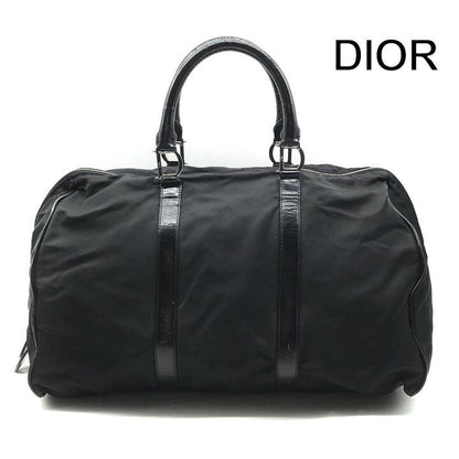 Dior Nylon Patent Boston Hand Bag Black Bag