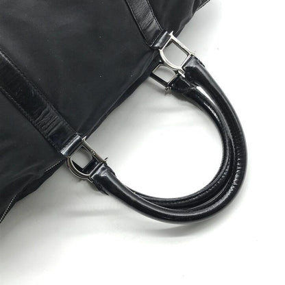 Dior Nylon Patent Boston Hand Bag Black Bag — view 7