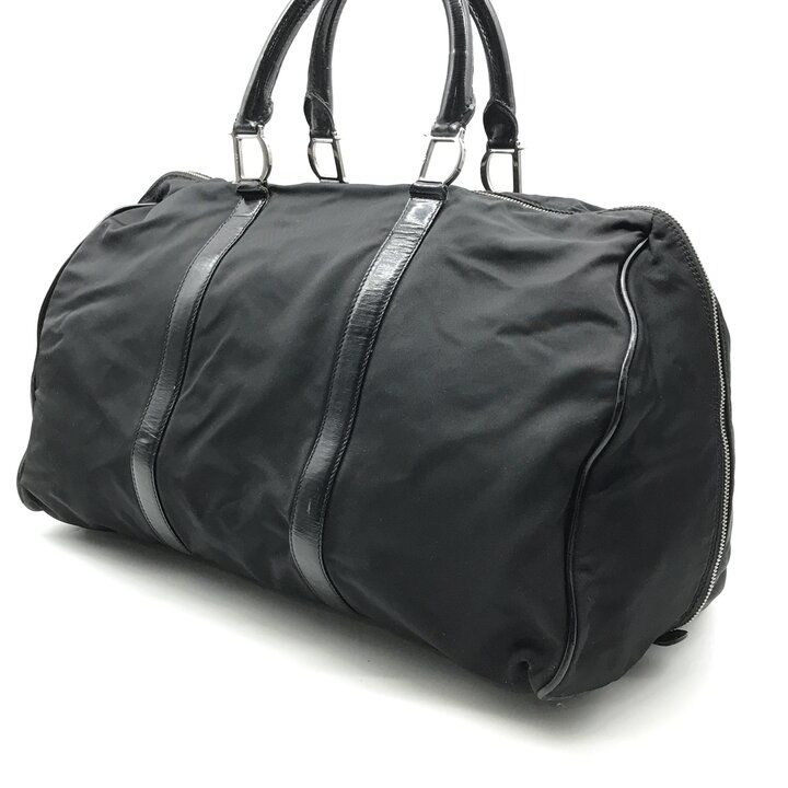 Dior Nylon Patent Boston Hand Bag Black Bag — view 2