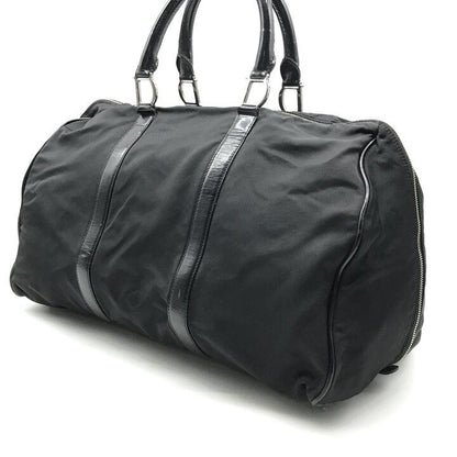 Dior Nylon Patent Boston Hand Bag Black Bag — view 2