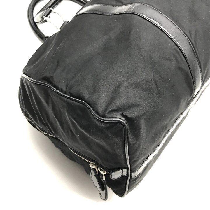 Dior Nylon Patent Boston Hand Bag Black Bag — view 5