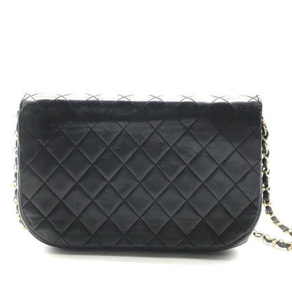Chanel CC Logo Turnlock Lambskin Chain Shoulder Bag Black — view 3