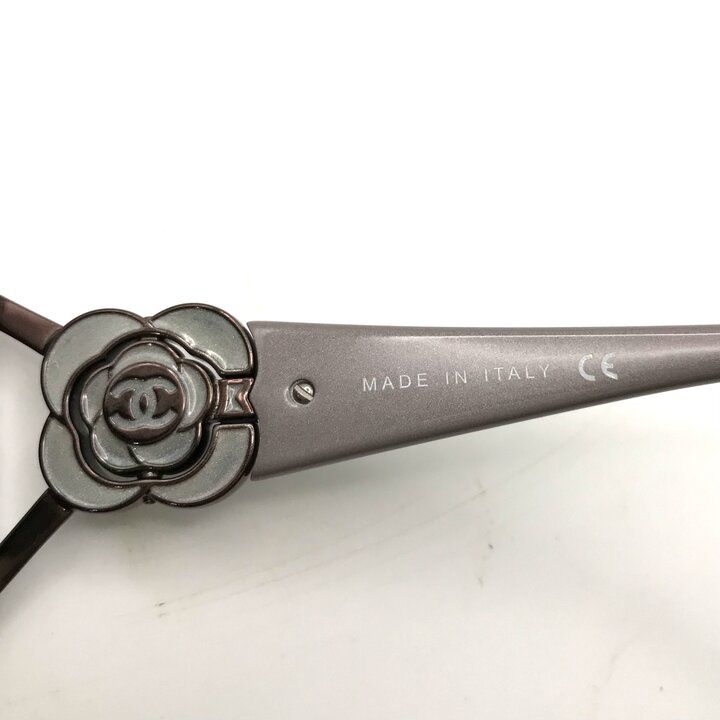 Chanel CC Logo Sunglasses Eyewear Rhinestone Camellia — view 8