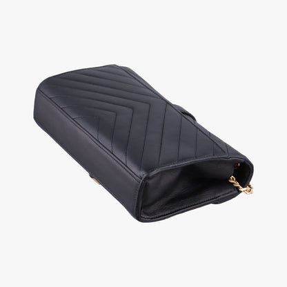 Saint Laurent Monogram Envelope Black Leather — view 6