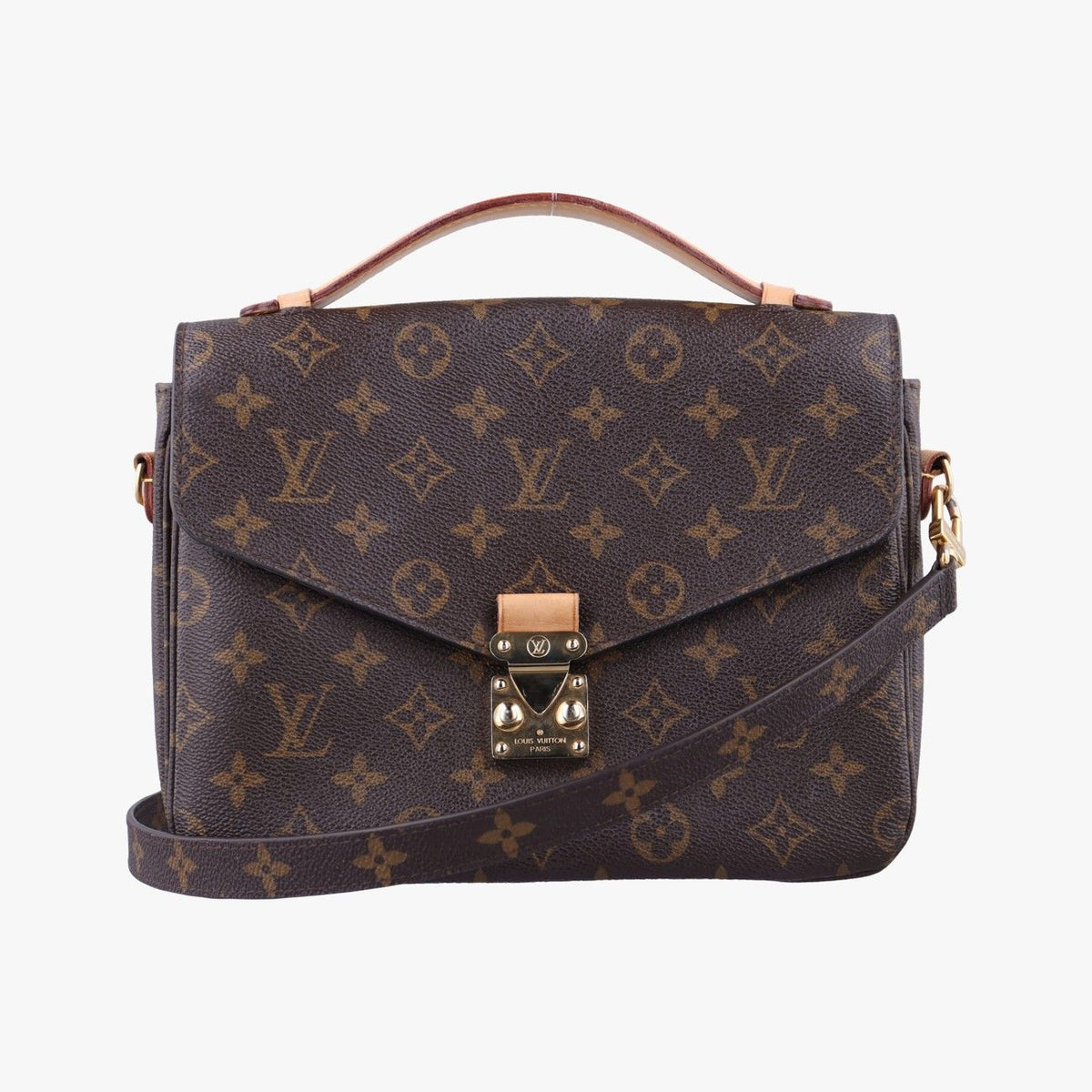 Louis Vuitton Pochette Metis MM Monogram Brown Canvas Handbag