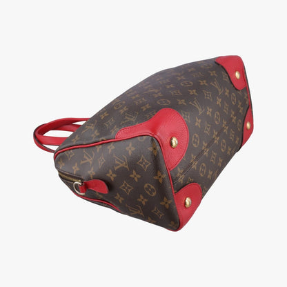 Louis Vuitton Retiro PM Monogram Brown Coquelicot Canvas Calfskin — view 5
