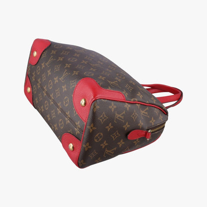 Louis Vuitton Retiro PM Monogram Brown Coquelicot Canvas Calfskin — view 4