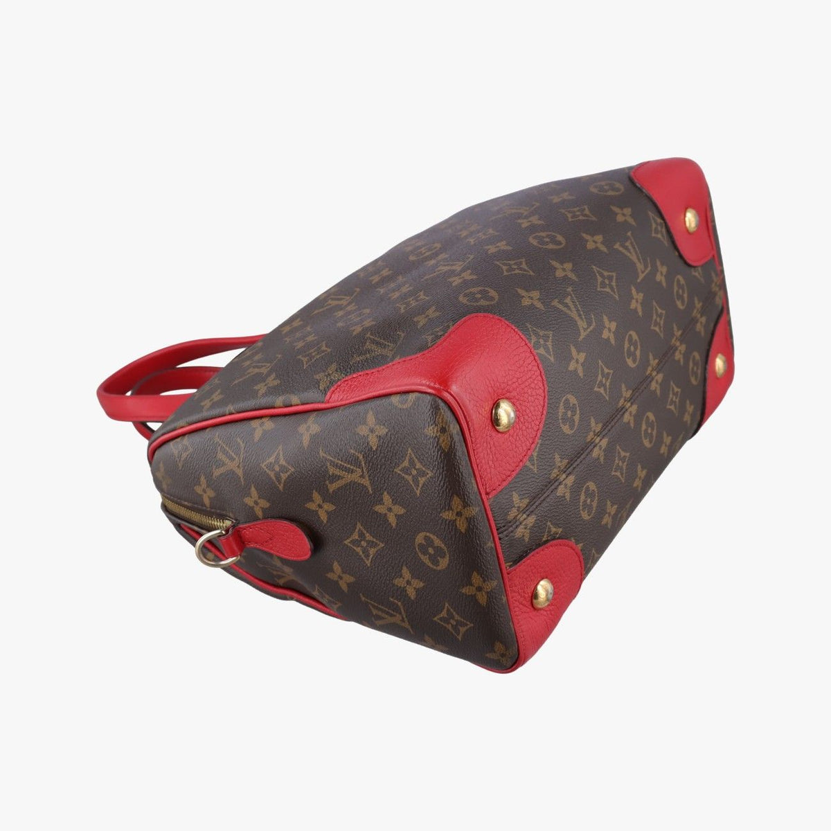 Louis Vuitton Retiro PM Monogram Brown Coquelicot Canvas Calfskin — view 7