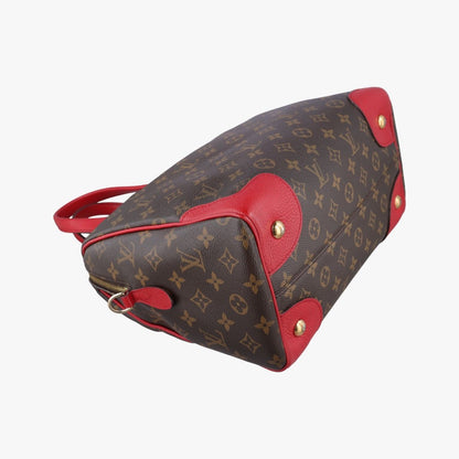 Louis Vuitton Retiro PM Monogram Brown Coquelicot Canvas Calfskin — view 7