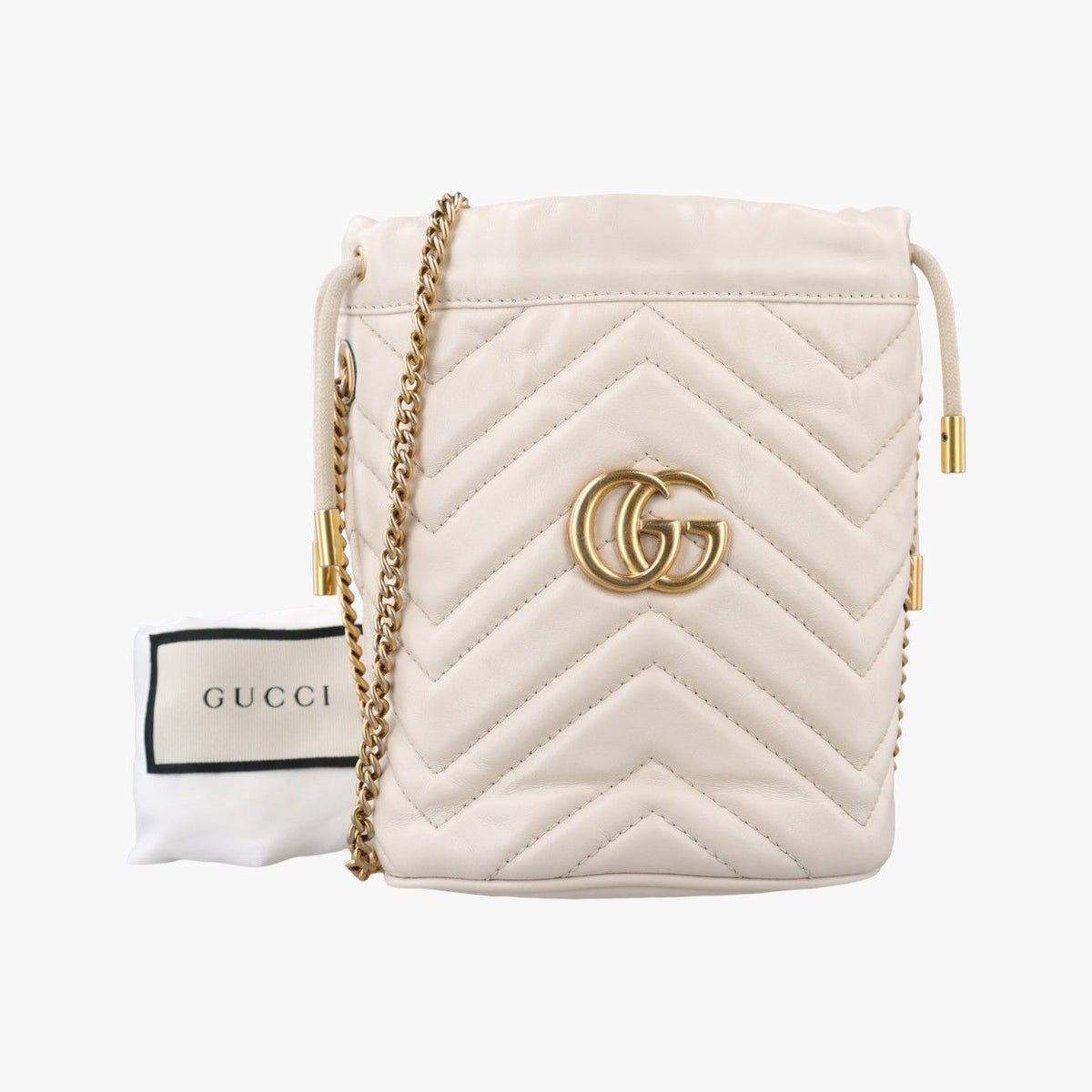 Gucci GG Marmont White Leather