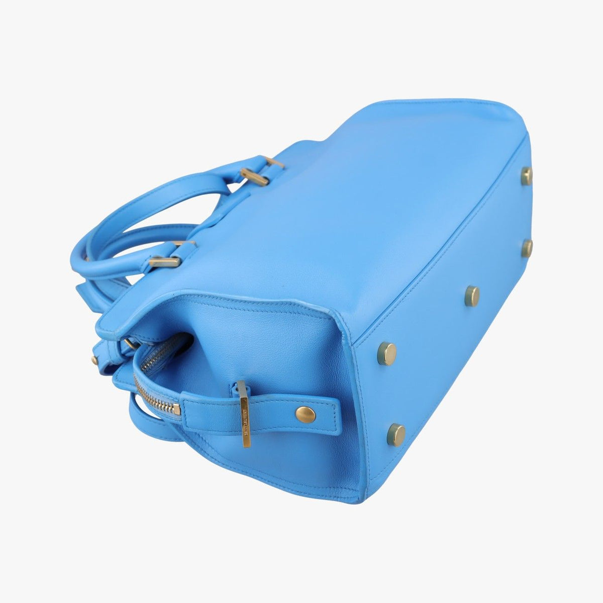 Saint Laurent Baby Cabas Blue Leather — view 7