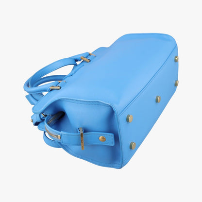 Saint Laurent Baby Cabas Blue Leather — view 7