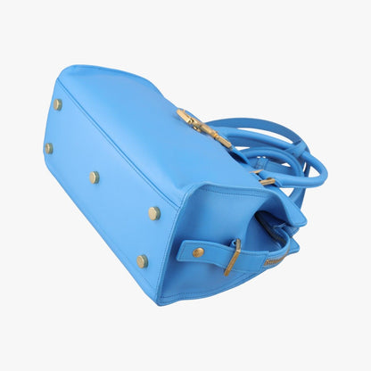 Saint Laurent Baby Cabas Blue Leather — view 4