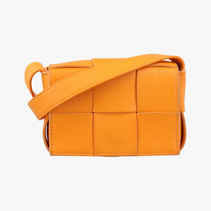 Bottega Veneta Candy Cassette Orange Lambskin Shoulder Bag