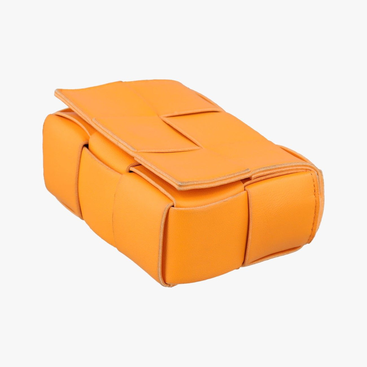 Bottega Veneta Candy Cassette Orange Lambskin Shoulder Bag — view 4