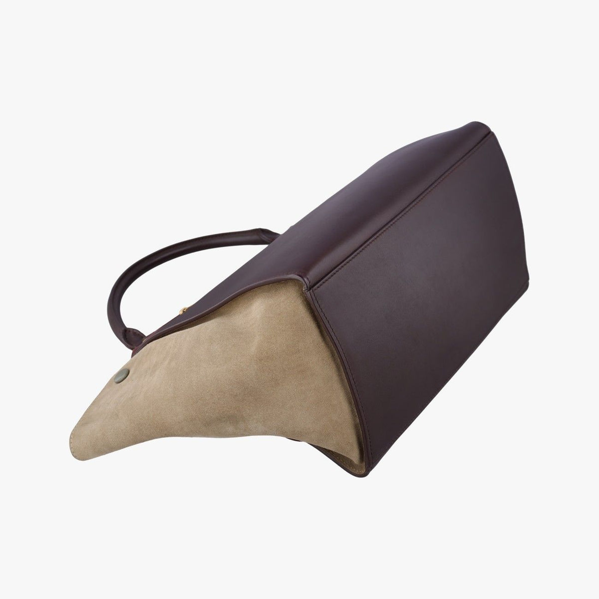Celine Trapeze Medium Bordeaux Black Brown Suede Leather Handbag — view 7