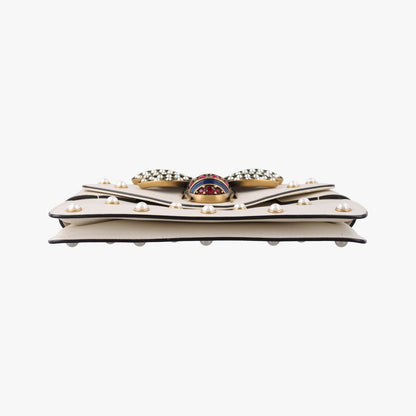 Gucci Broadway Pearl Bee White Leather — view 3