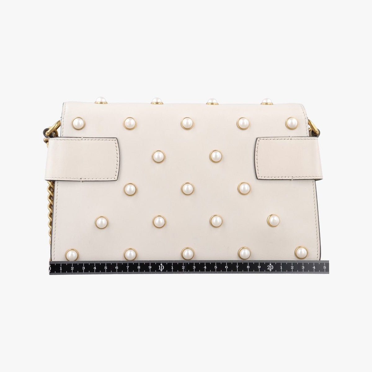 Gucci Broadway Pearl Bee White Leather — view 2