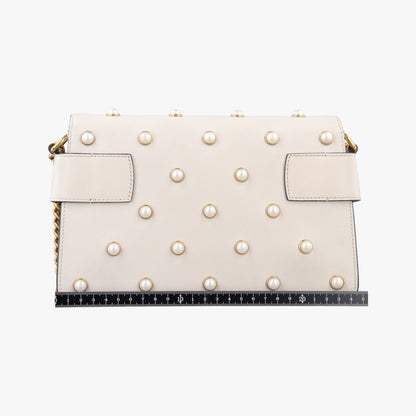 Gucci Broadway Pearl Bee White Leather — view 2