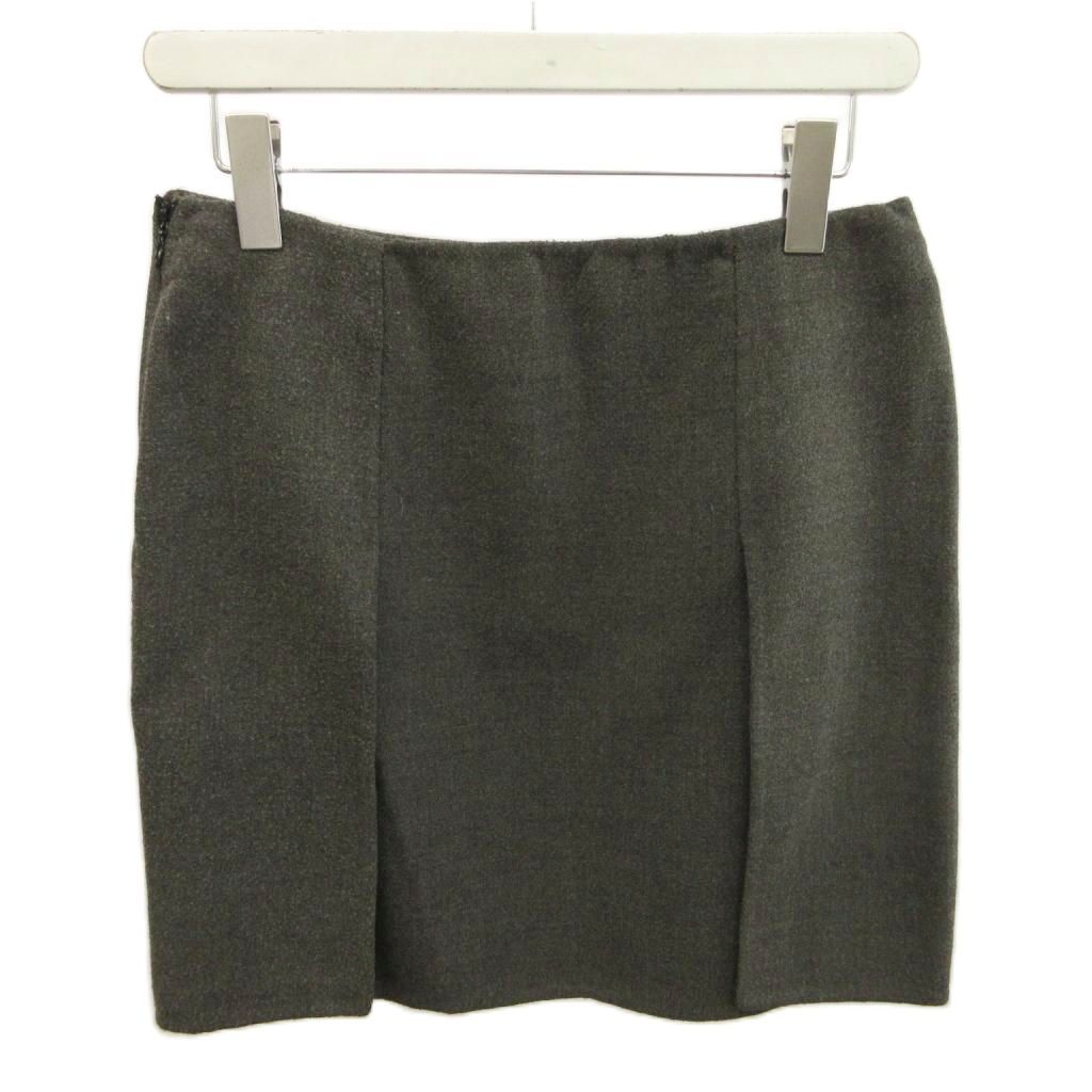 Prada Skirt Mini Length M Greige Fabric