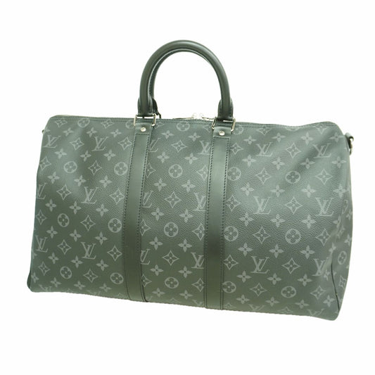 Louis Vuitton Boston Bag Monogram Eclipse Keepall Bandouliere 45 Black