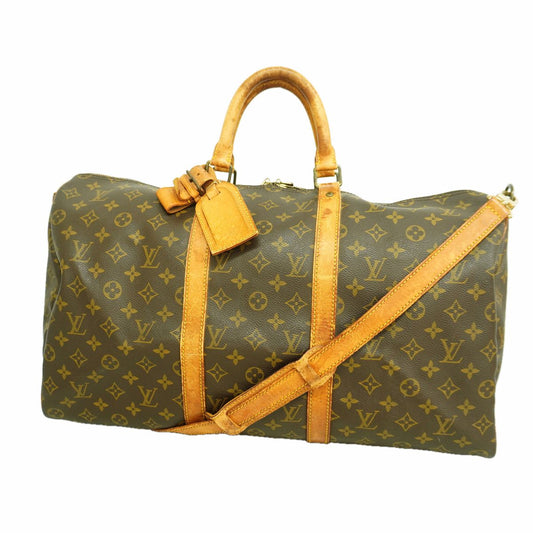 Louis Vuitton Boston Bag Monogram Keepall Bandouliere 50 Brown
