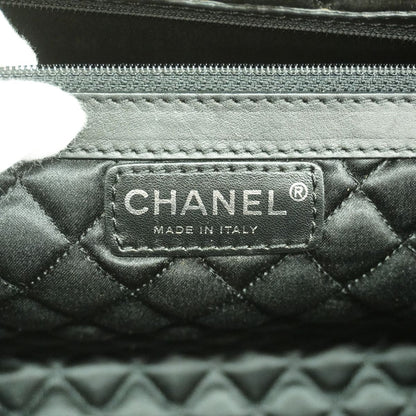 Chanel Chain Tote Bag Leather Brown Silver — view 5