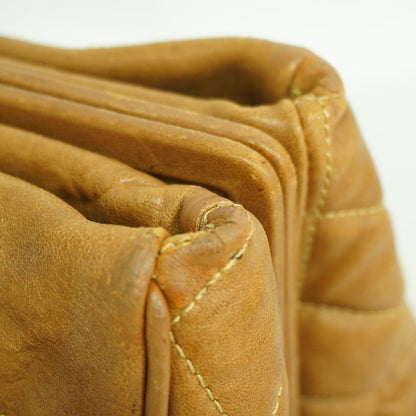 Chanel Chain Tote Bag Leather Brown Silver — view 6