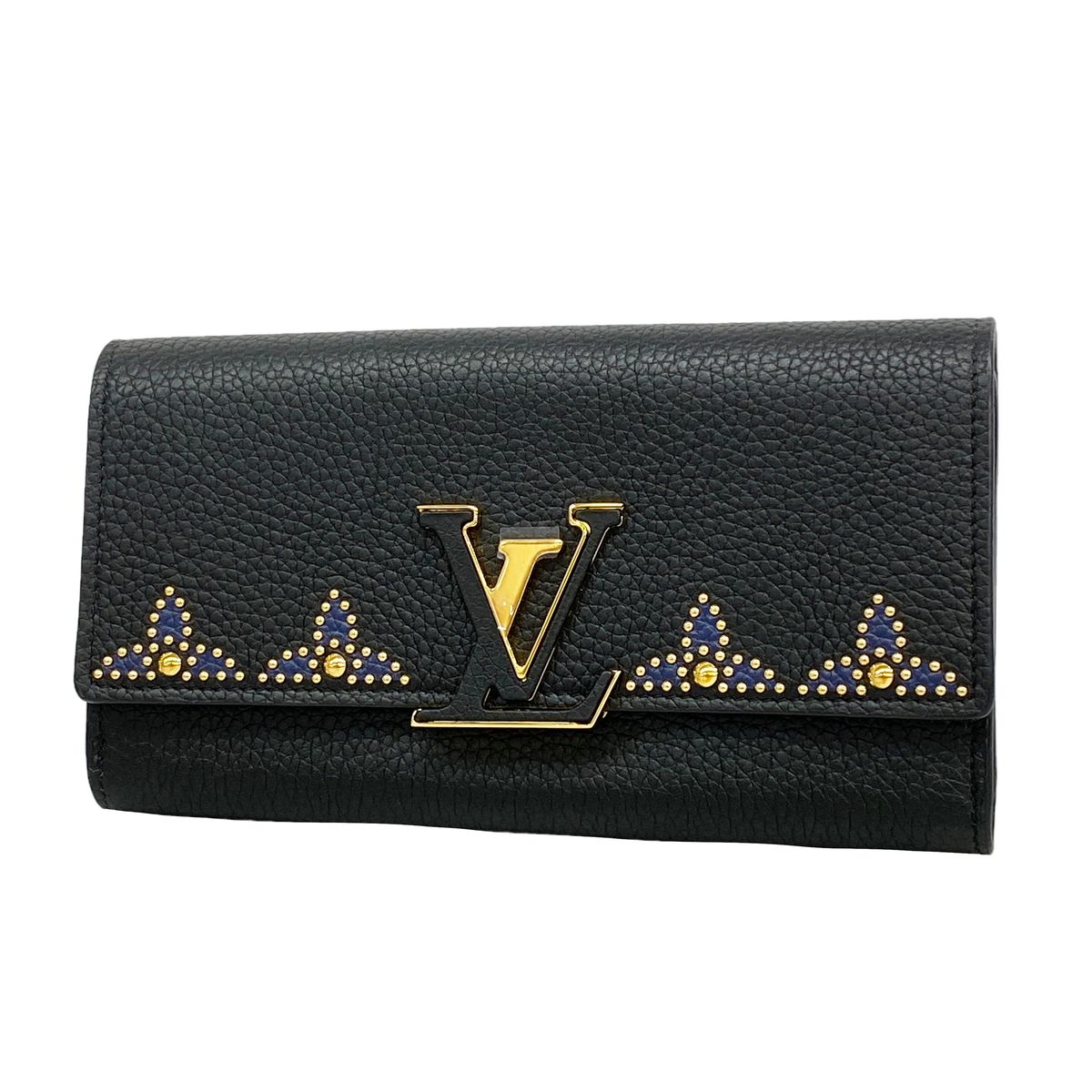 Louis Vuitton Wallet Taurillon Portefeuille Capucines Black
