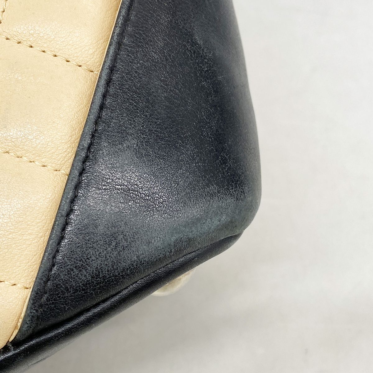 Chanel Tote Bag Cambon Lambskin Brown Black Silver — view 6